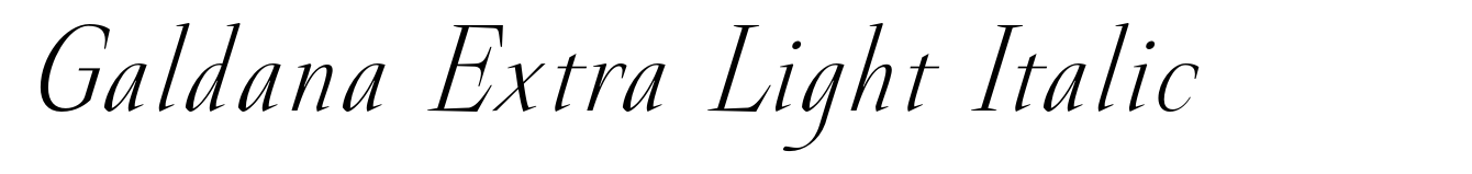 Galdana Extra Light Italic